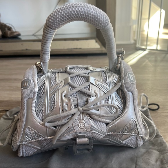 Like New! W/Tags! Balenciaga Sneakerhead silver top handle bag - Picture 12 of 15